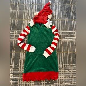 Derek Heart Vibrant Red and Green fleecy elf dress/costume